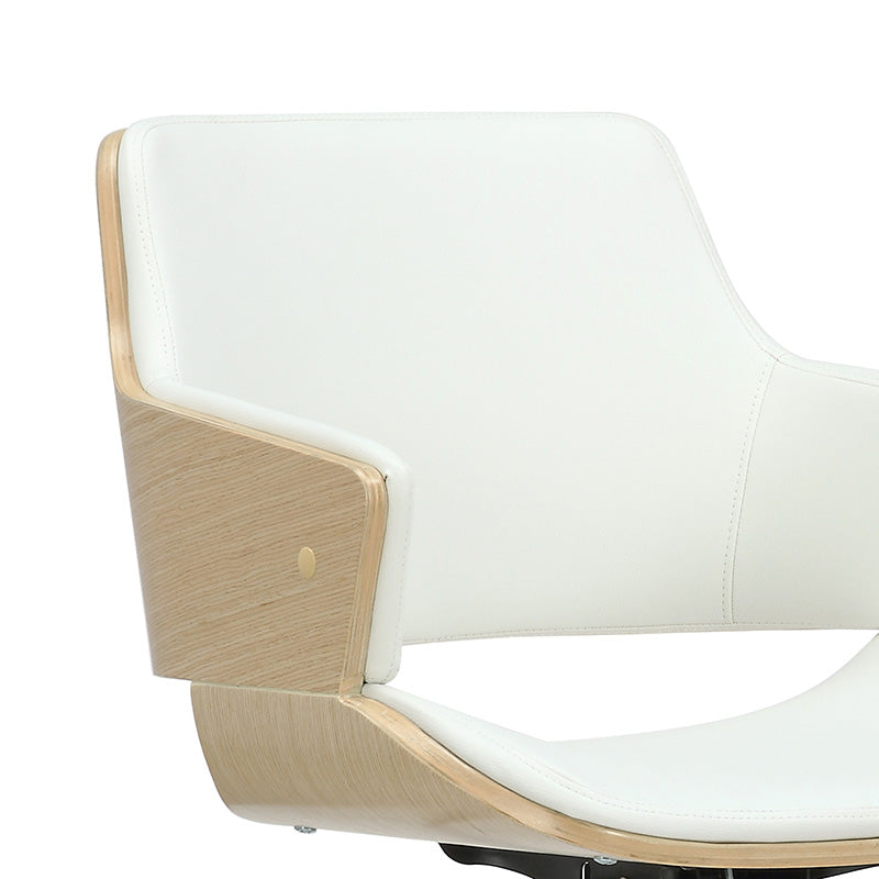 Manager office chair Fern pakoworld PU white natural wood