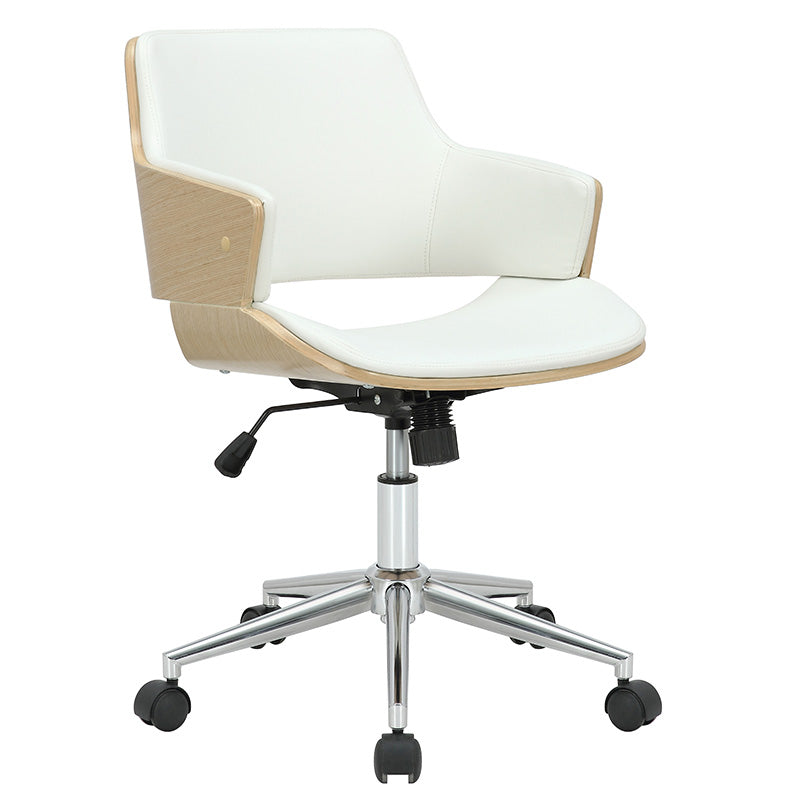 Manager office chair Fern pakoworld PU white natural wood