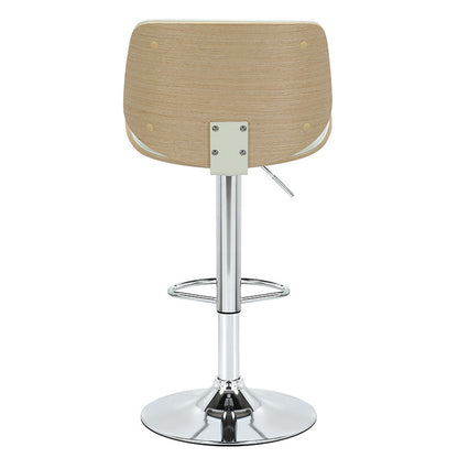 Bar stool Fern pakoworld folding PU white plywood natural-chrome metal 48x50x88/108cm