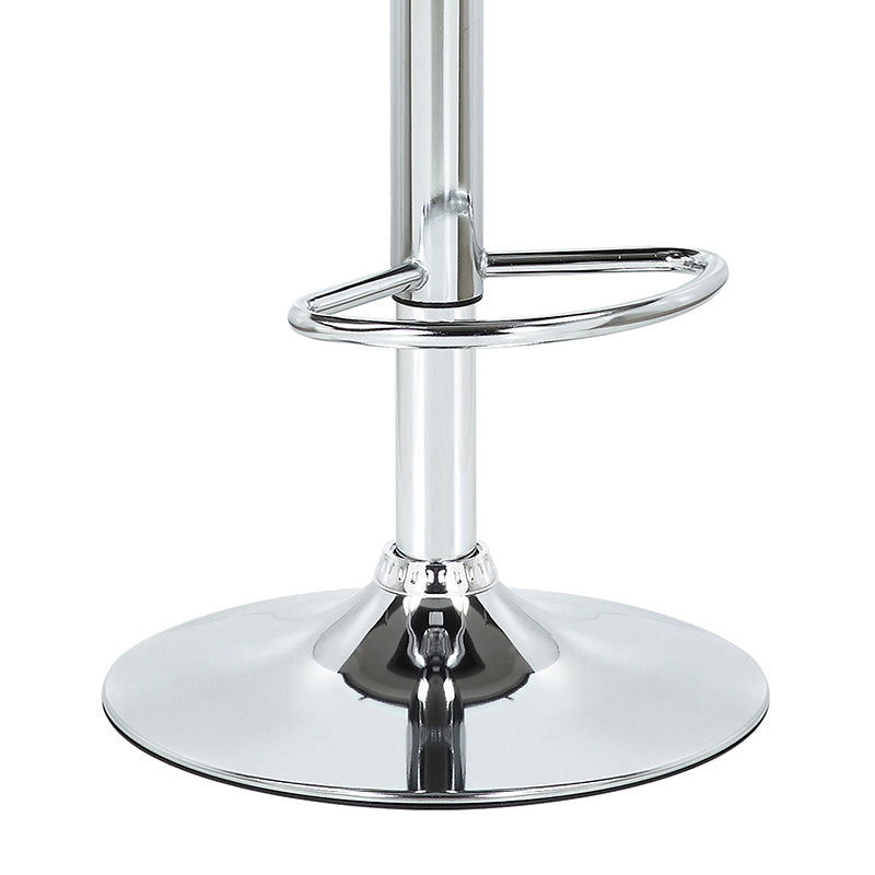 Bar stool Fern pakoworld adjustable height PU white natural-metal chrome