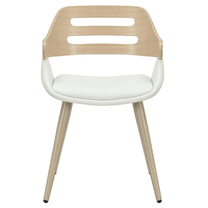 Armchair Valeria pakoworld PU white-leg natural