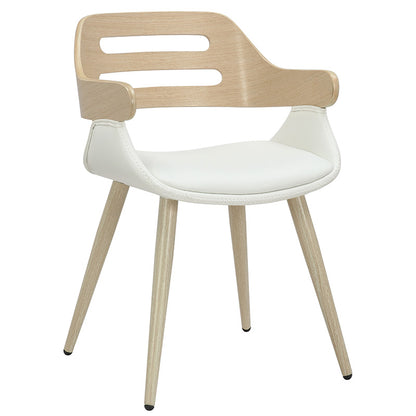 Armchair Valeria pakoworld PU white-leg natural