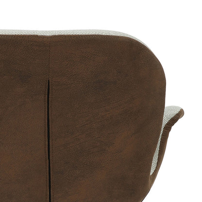 Danielle armchair pakoworld beige brown fabric - black leg