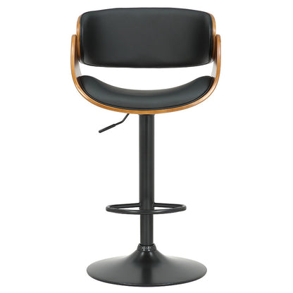 Bar stool Hadley pakoworld folding black pu-wood walnut-metal black