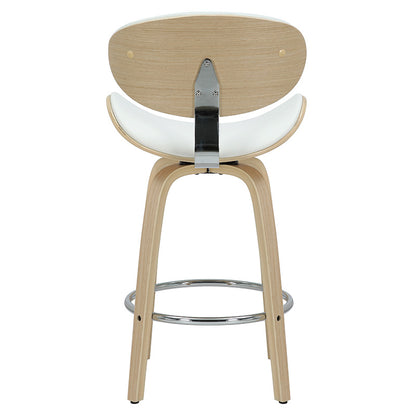 Bar stool Seren pakoworld white pu-plywood natural