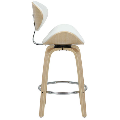 Bar stool Seren pakoworld white pu-plywood natural