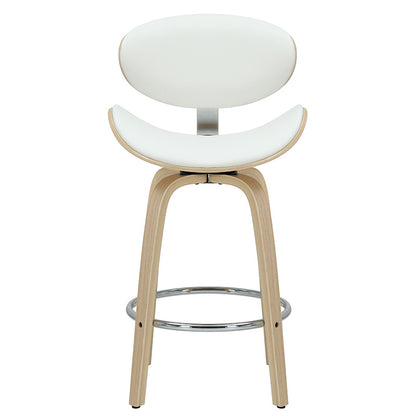 Bar stool Seren pakoworld white pu-plywood natural