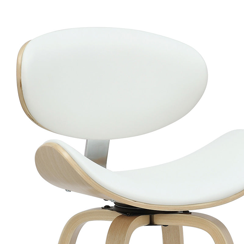 Bar stool Seren pakoworld white pu-plywood natural