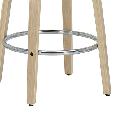 Bar stool Seren pakoworld white pu-plywood natural