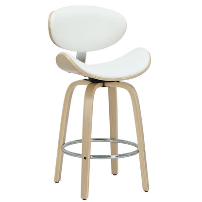 Bar stool Seren pakoworld white pu-plywood natural