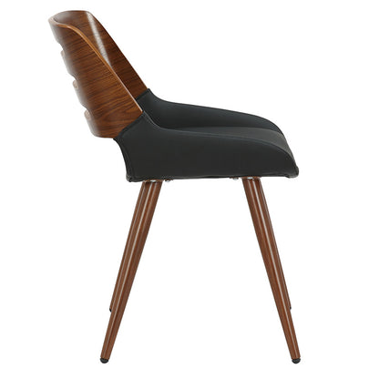 Chair Brody pakoworld black pu- walnut leg