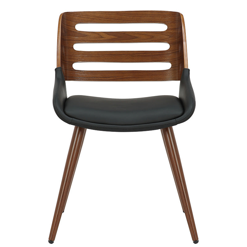 Chair Brody pakoworld black pu- walnut leg