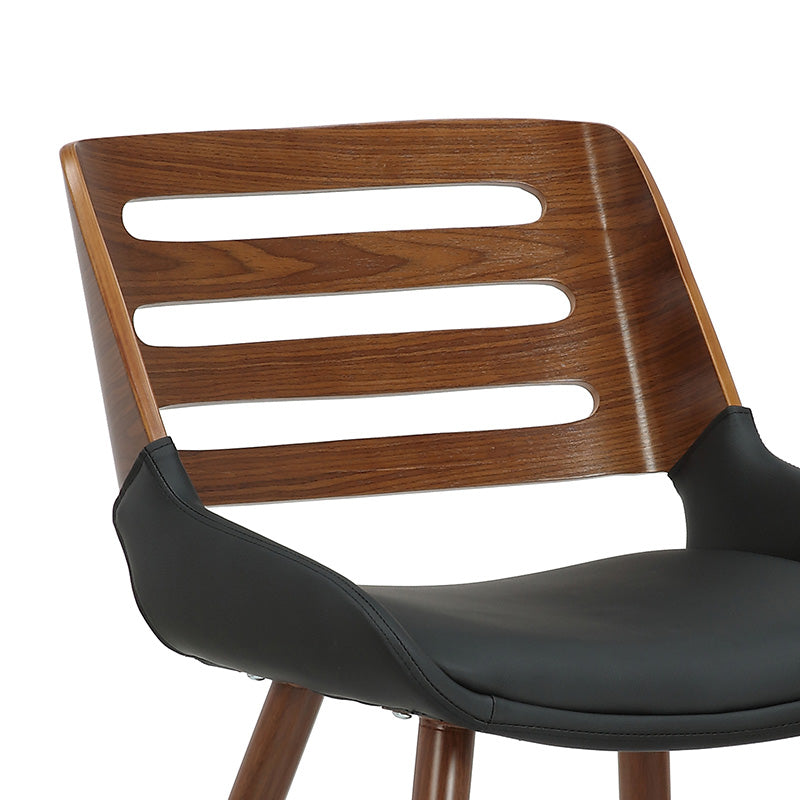 Chair Brody pakoworld black pu- walnut leg