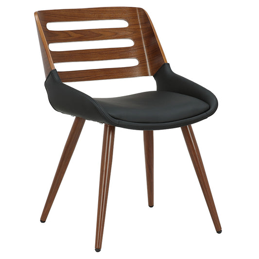 Chair Brody pakoworld black pu- walnut leg