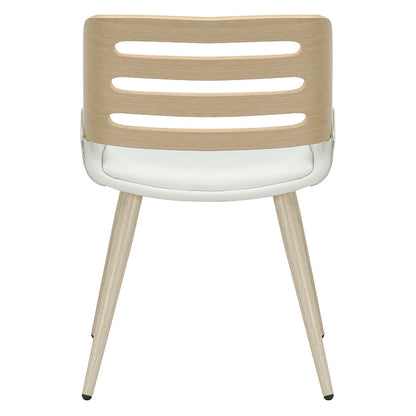 Chair Brody pakoworld white pu- natural leg