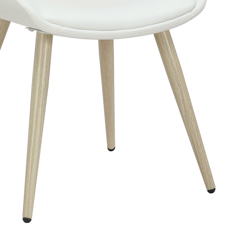 Chair Brody pakoworld white pu- natural leg