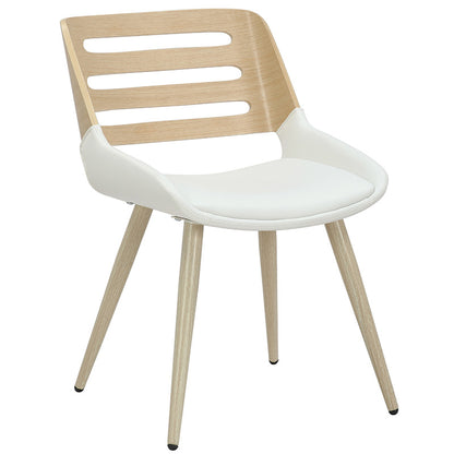 Chair Brody pakoworld white pu- natural leg