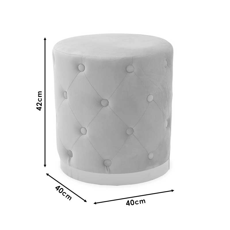 Cora pakoworld stool dark red velvet - golden metal 40x40x42cm