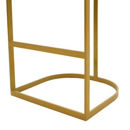Bar stool Viv pakoworld rotten apple velvet - golden metal 54x50x95cm