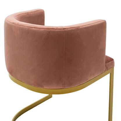 Armchair Viv pakoworld in velvet rotten apple - metal golden