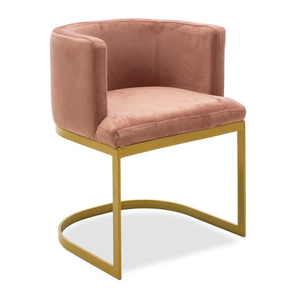 Armchair Viv pakoworld in velvet rotten apple - metal golden