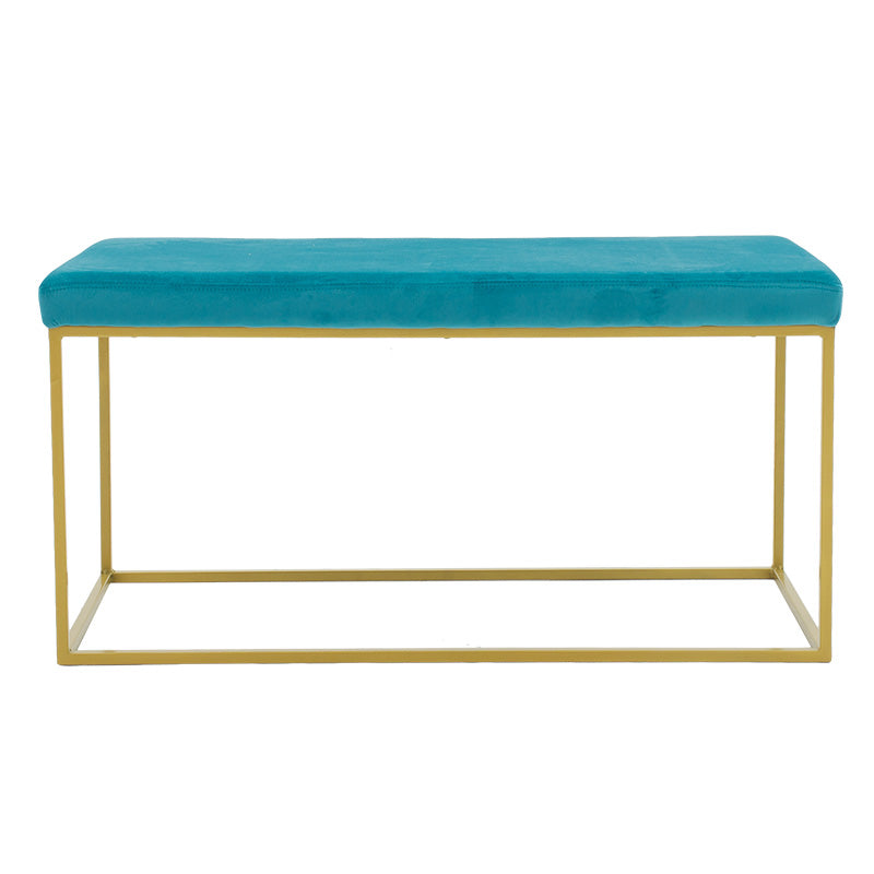 Odin pakoworld stool blue velvet - golden metal 99x45x49cm