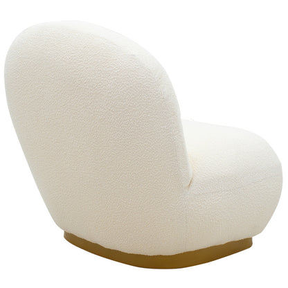 Armchair Rosalie pakoworld fabric bucle cream-golden 83x80x79cm