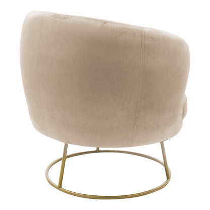 Armchair Rony velvet beige 78x75x82cm