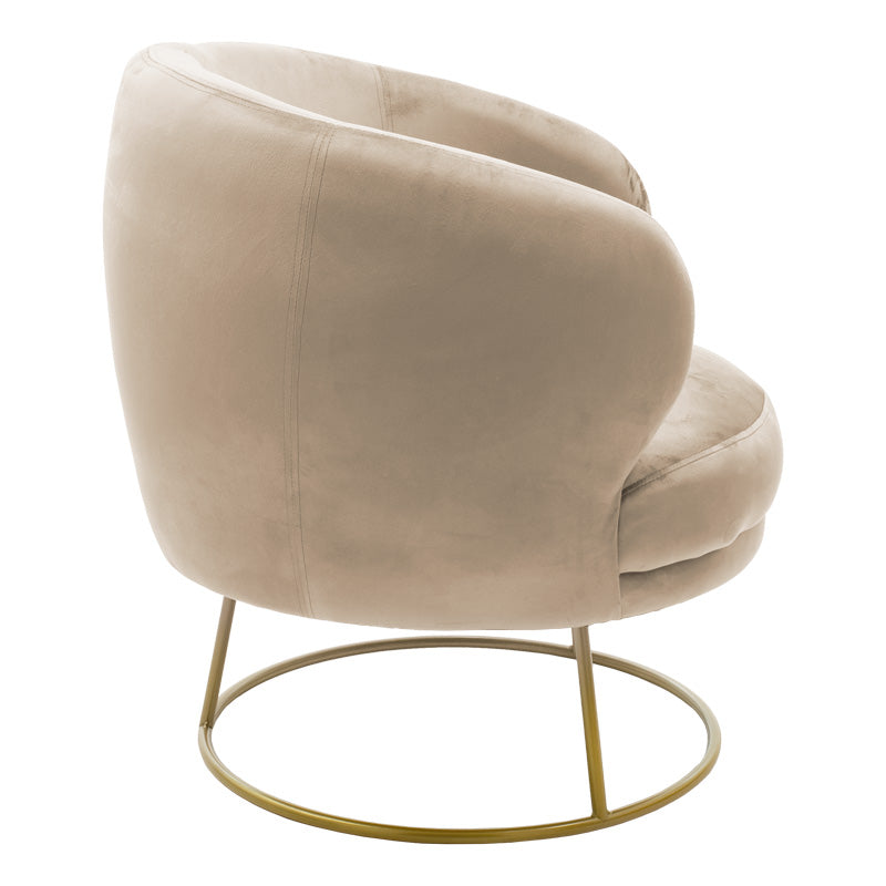 Armchair Rony velvet beige 78x75x82cm