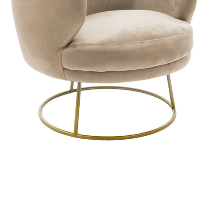 Armchair Rony velvet beige 78x75x82cm