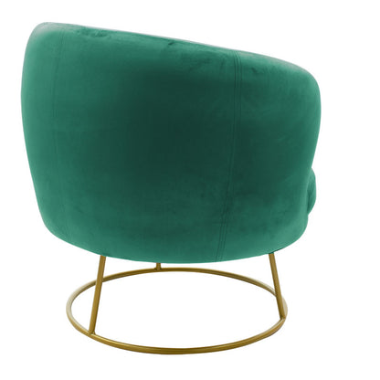 Armchair Rony pakoworld velvet dark green 78x75x82cm