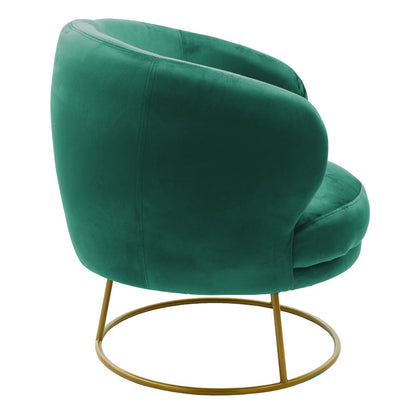 Armchair Rony pakoworld velvet dark green 78x75x82cm