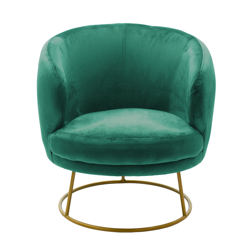 Armchair Rony pakoworld velvet dark green 78x75x82cm