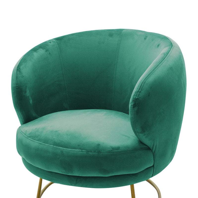 Armchair Rony pakoworld velvet dark green 78x75x82cm