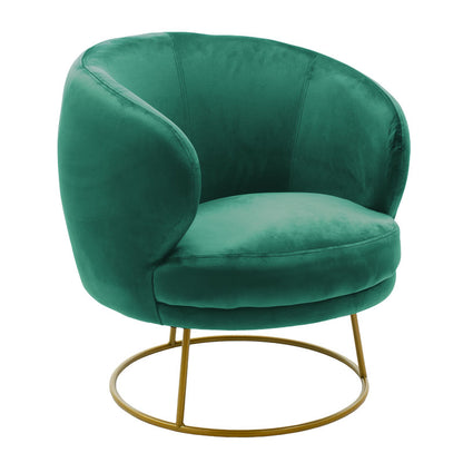 Armchair Rony pakoworld velvet dark green 78x75x82cm