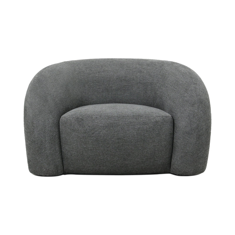 Armchair Lexy pakoworld grey fabric 99x88x62cm