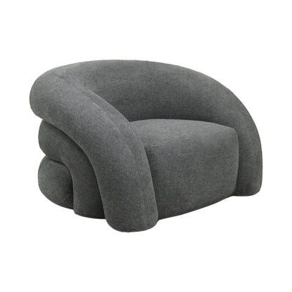 Armchair Lexy pakoworld grey fabric 99x88x62cm