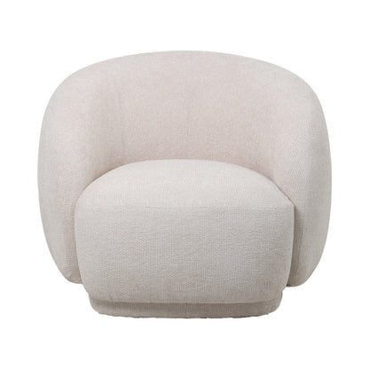 Armchair Freya pakoworld ivory fabric 93x87x76cm