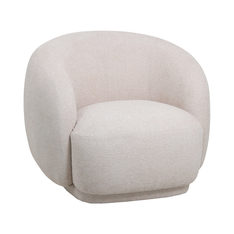 Armchair Freya pakoworld ivory fabric 93x87x76cm