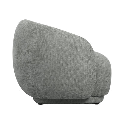 Armchair Freya pakoworld light gray fabric 93x87x76cm