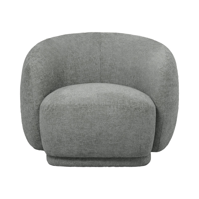 Armchair Freya light gray fabric 93x87x76cm