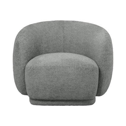 Armchair Freya pakoworld light gray fabric 93x87x76cm