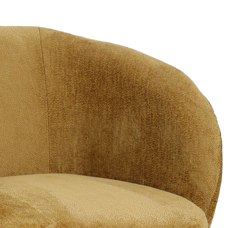 Kreslo swivel armchair fabric in tan color 78x81x77cm