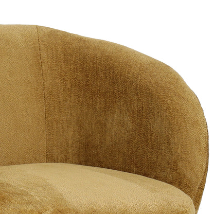 Kreslo swivel armchair fabric in tan color 78x81x77cm