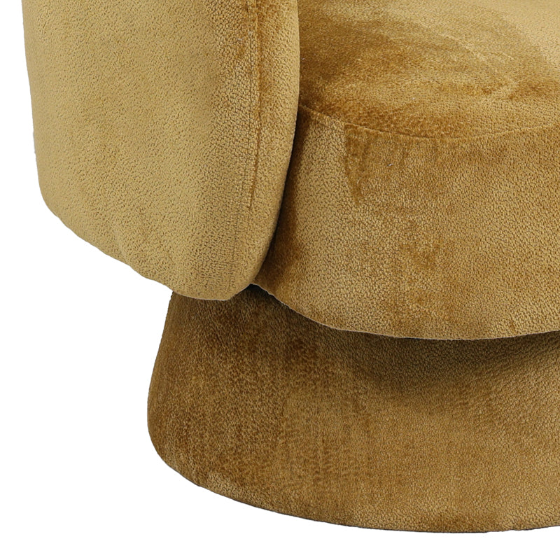 Kreslo swivel armchair fabric in tan color 78x81x77cm