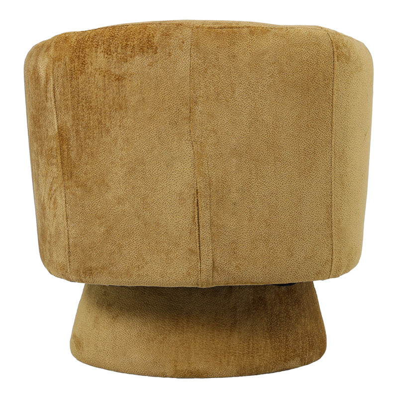Kreslo swivel armchair fabric in tan color 78x81x77cm