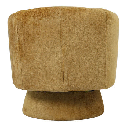 Kreslo swivel armchair fabric in tan color 78x81x77cm
