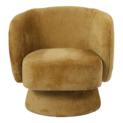 Kreslo swivel armchair fabric in tan color 78x81x77cm