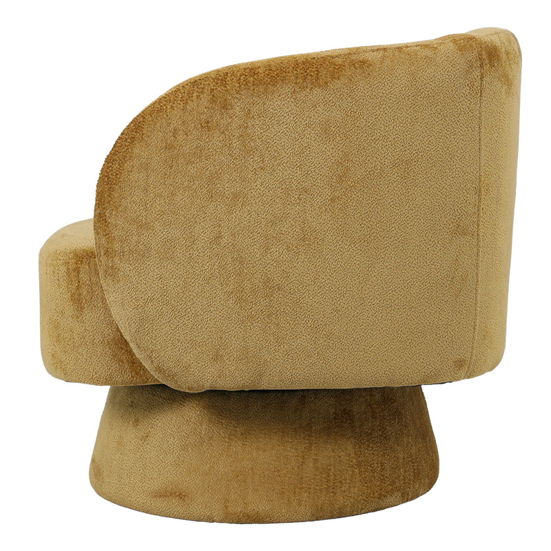 Kreslo swivel armchair fabric in tan color 78x81x77cm