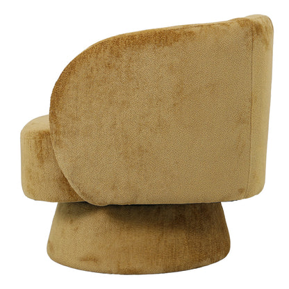 Kreslo swivel armchair fabric in tan color 78x81x77cm